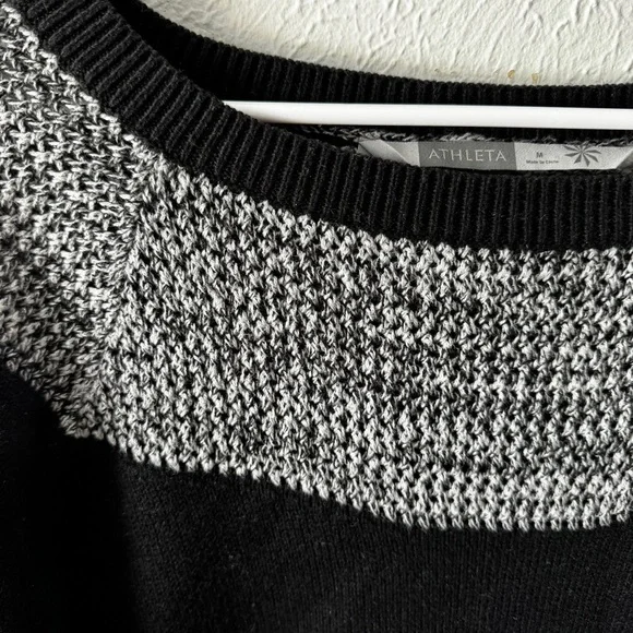 Athleta Nordic Fair Isle Style Knit Sweater Dress Size M - Picture 4 of 10